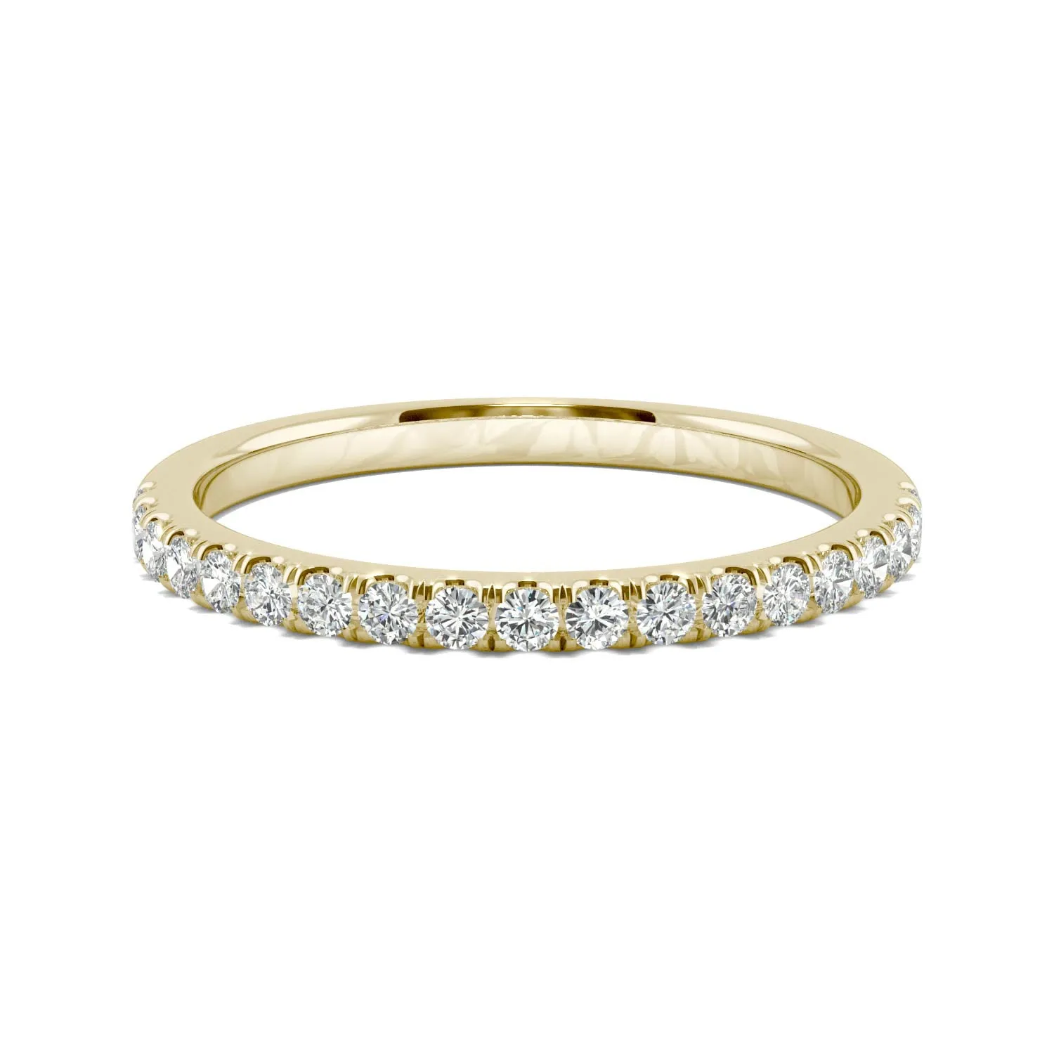 0.33 CTW DEW Round Moissanite Wedding Band in 14K Yellow Gold