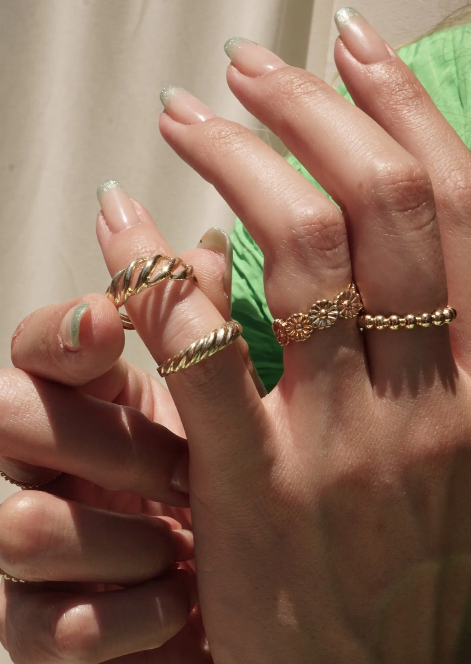 10k Gold Skinny Croissant Pinky Ring