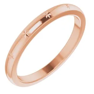 10K Rose Stackable Starburst Ring Size 4