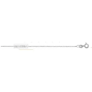 10K White Gold (0.6mm) Box Baby Chain 14"
