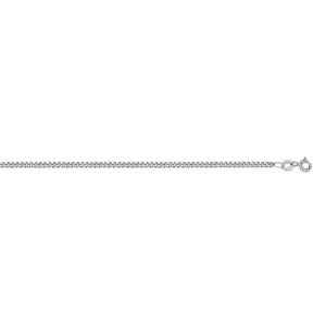 10K White Gold (1.0mm) Curb Baby Chain 16"