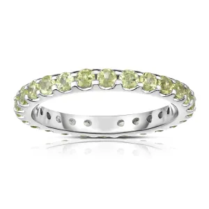 1.35Ct Gemstone Eternity Ring in 14K White Gold