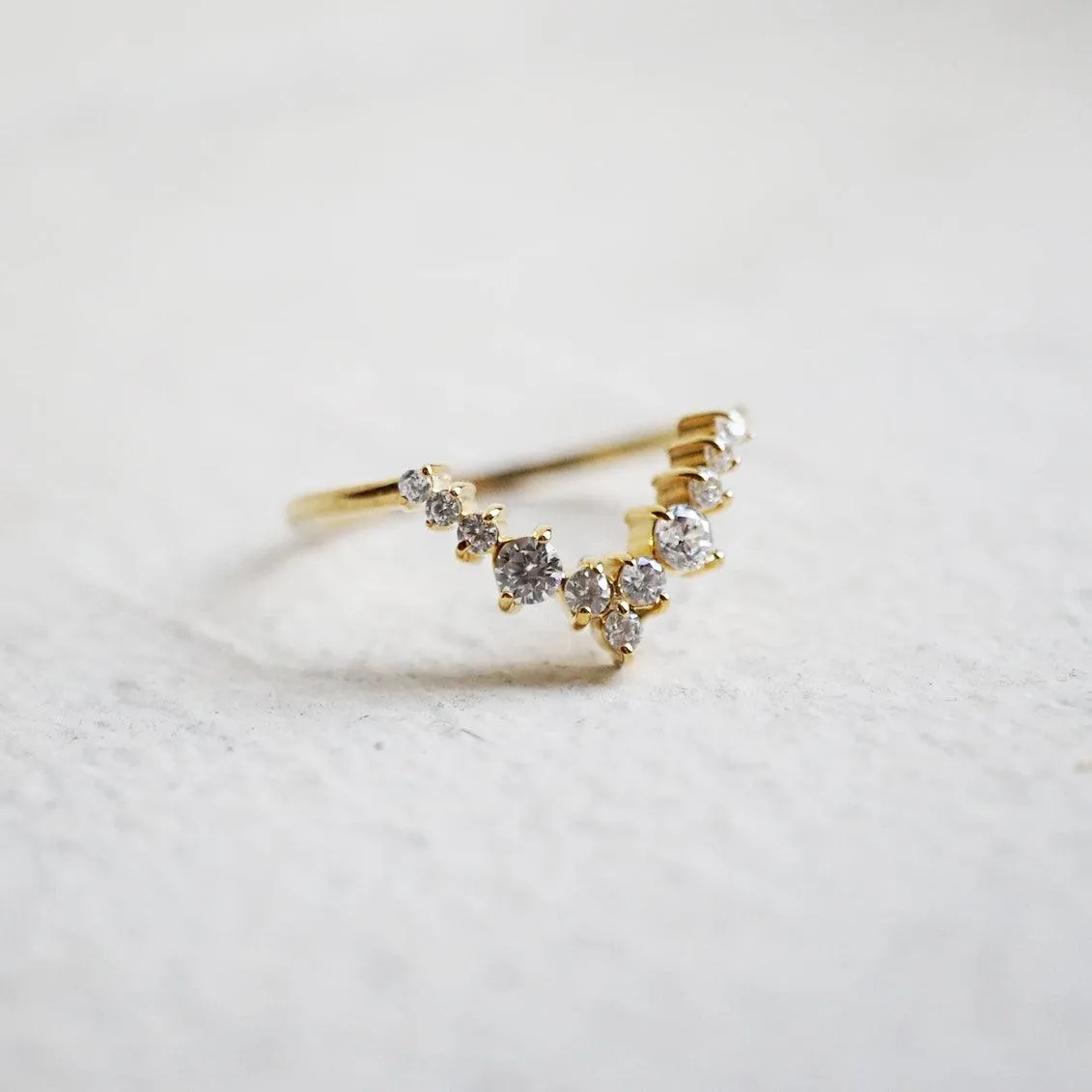 14K and 18K Goddess Diamond Ring