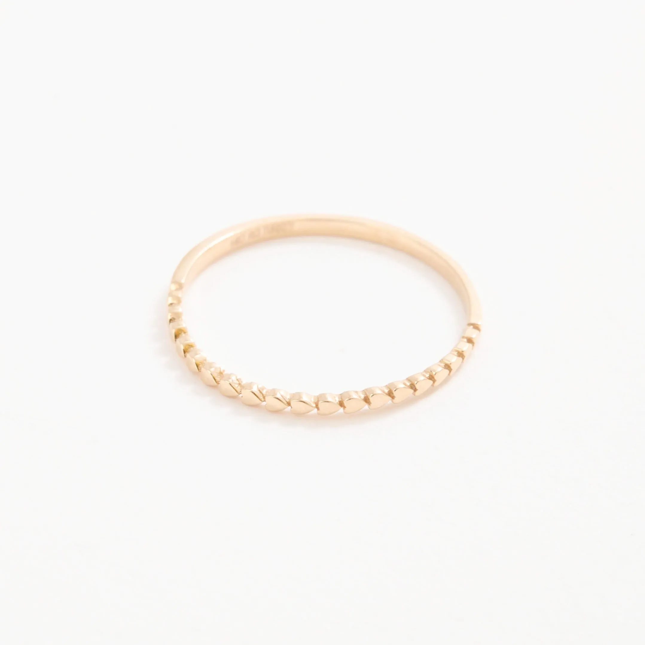 14K Gold Dainty Heart Ring