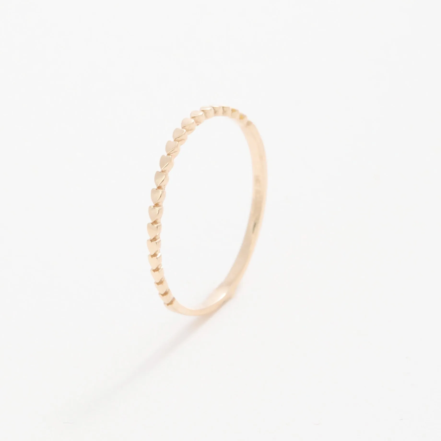 14K Gold Dainty Heart Ring