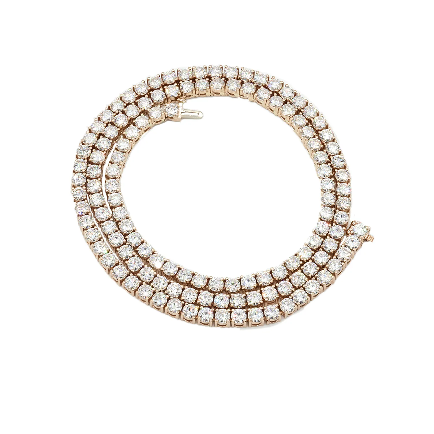 14k Gold Lab Diamond Tennis Chain 4 MM 23.36 CTW