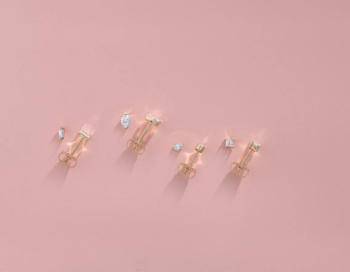14K Gold Lab-Grown Diamond Stud Earrings