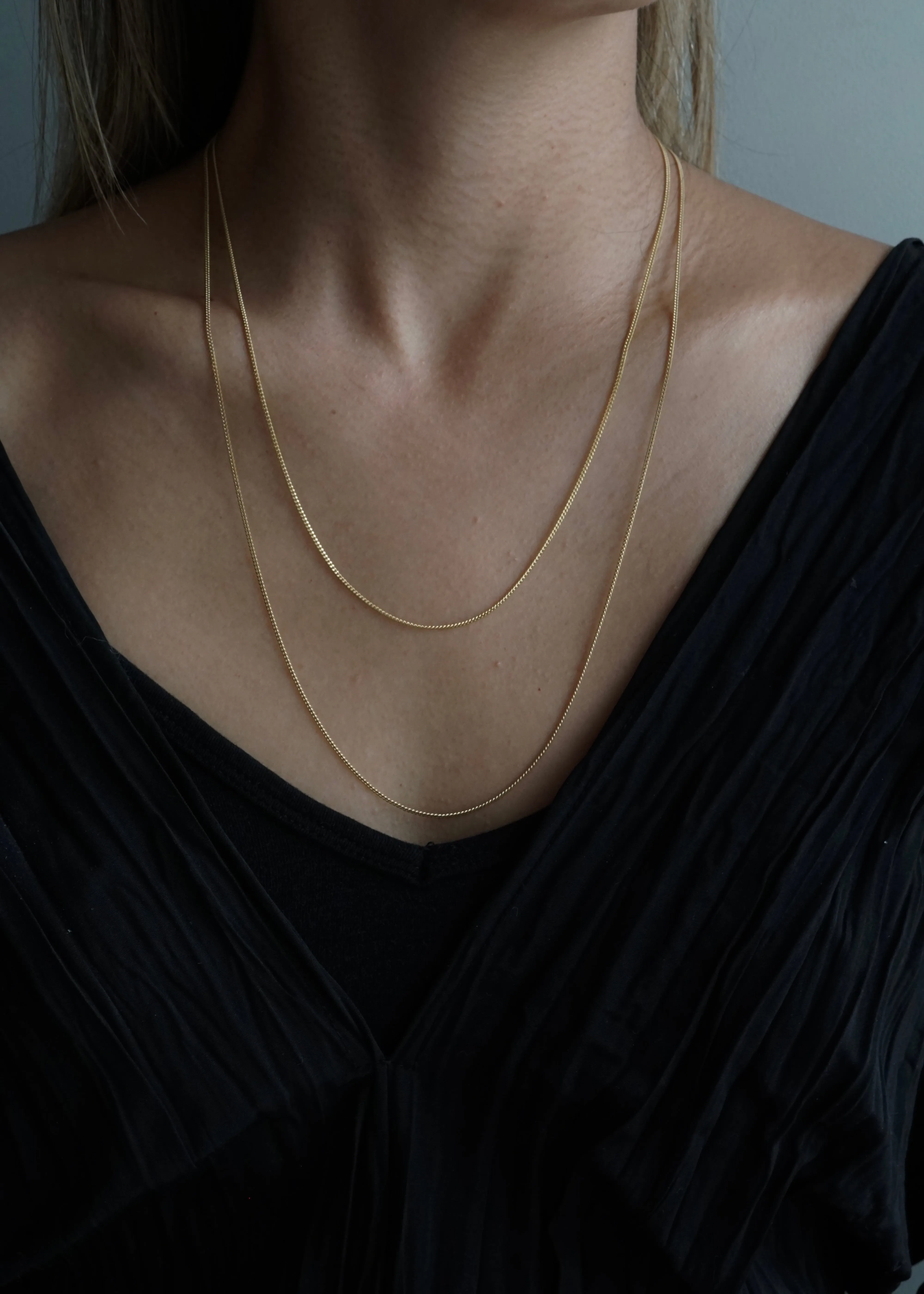 14k Gold Skinny Cuban Chain