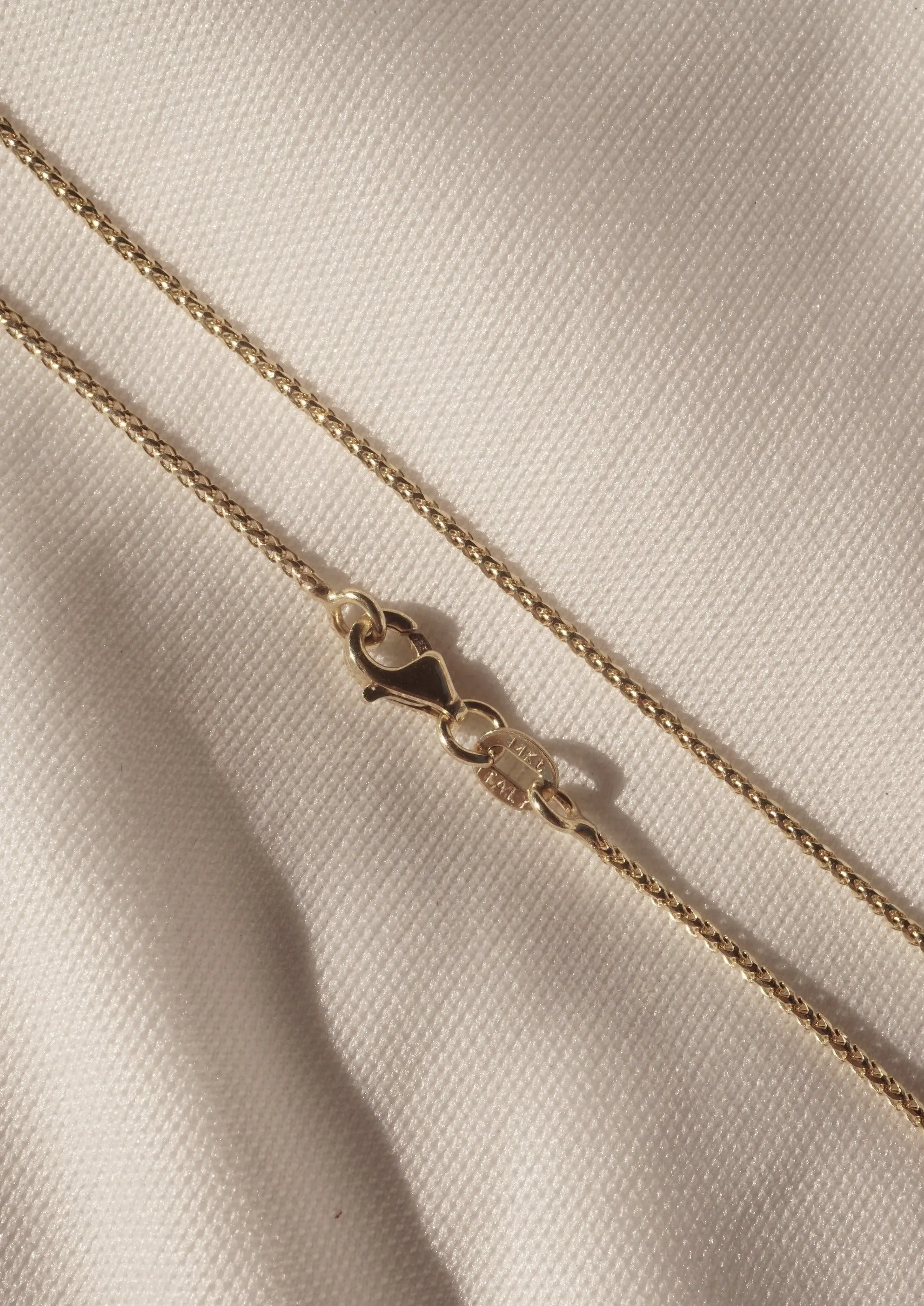 14k Gold Skinny Diamond Cut Franco Chain
