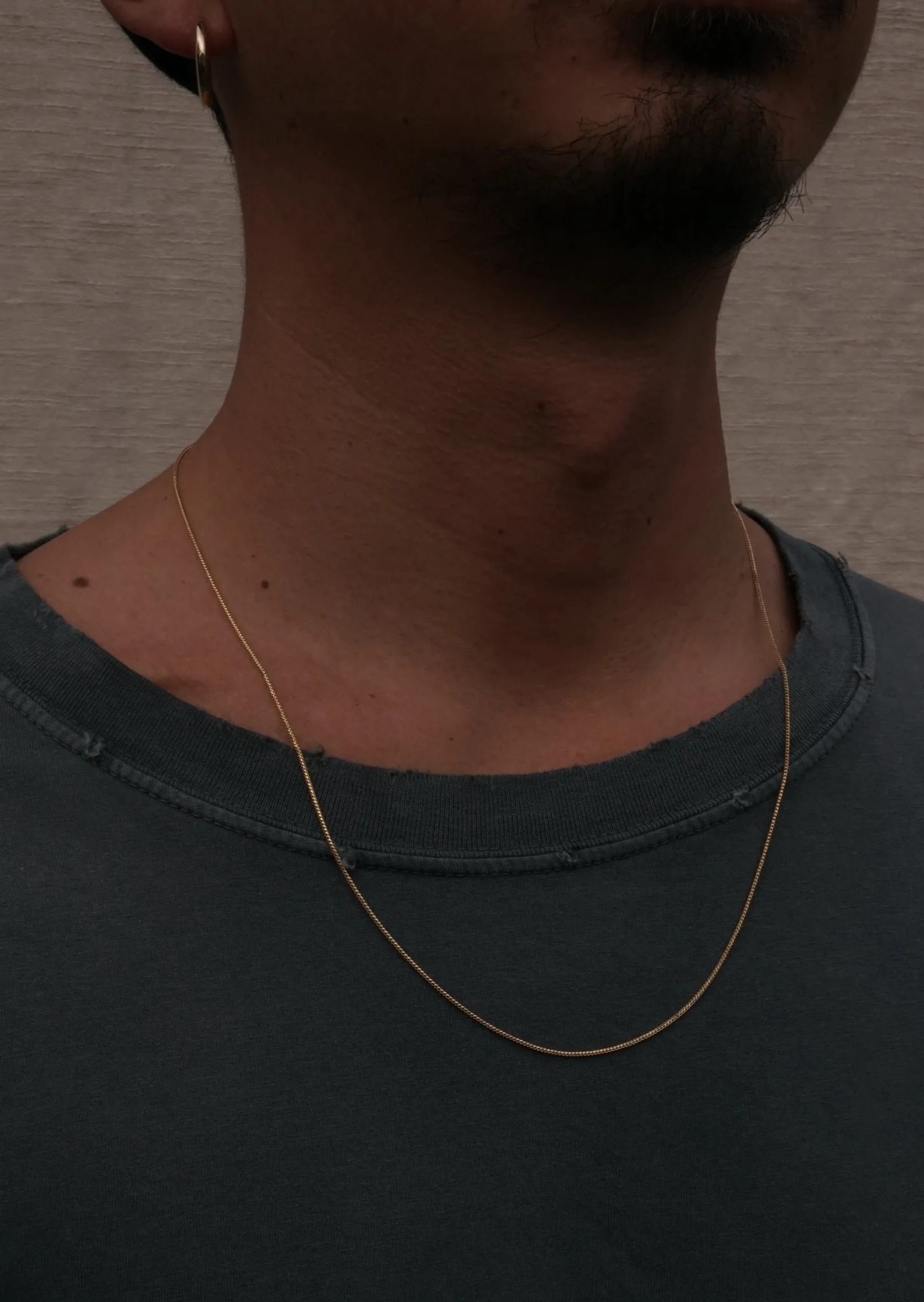 14k Gold Skinny Diamond Cut Franco Chain