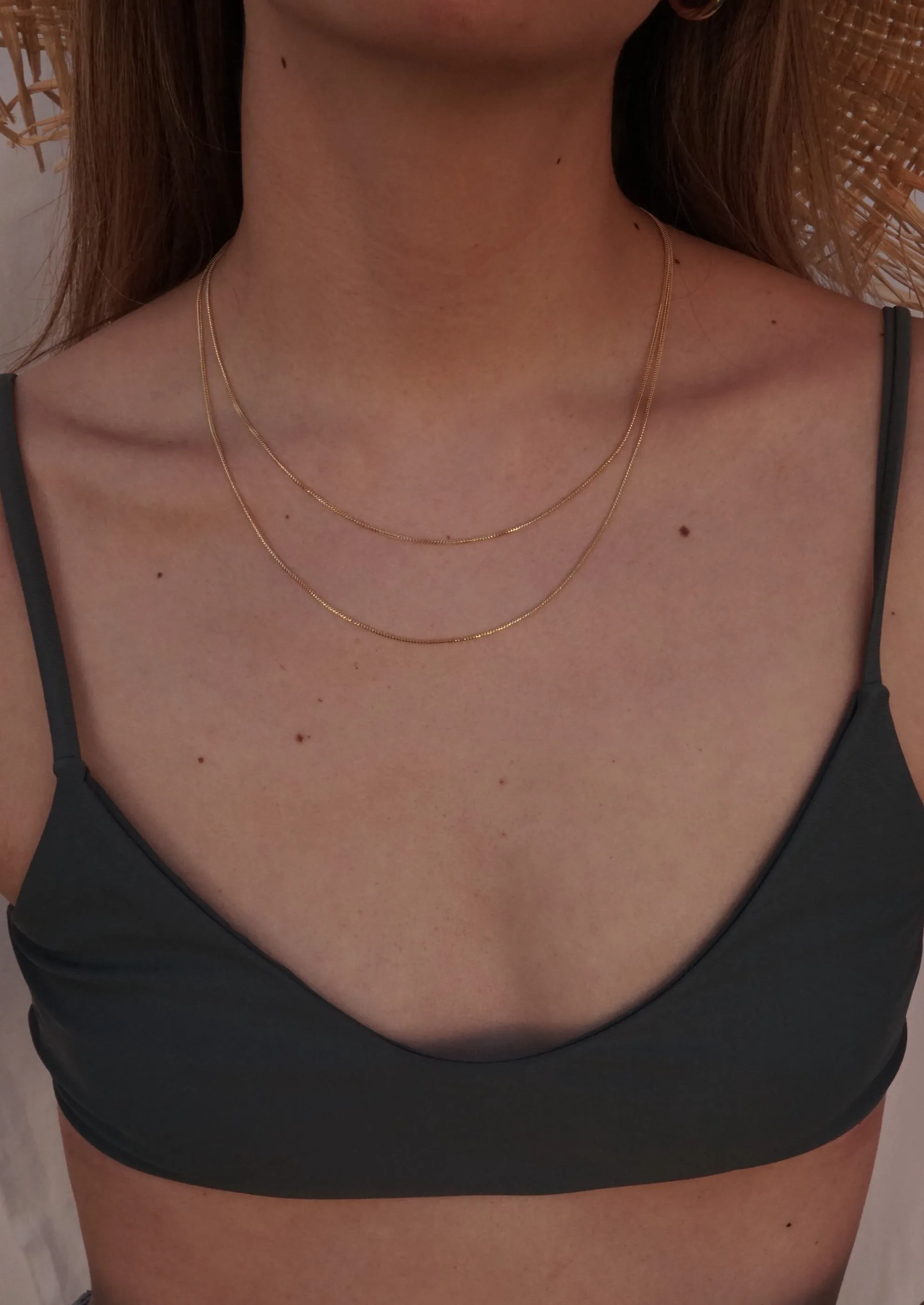 14k Gold Skinny Diamond Cut Franco Chain
