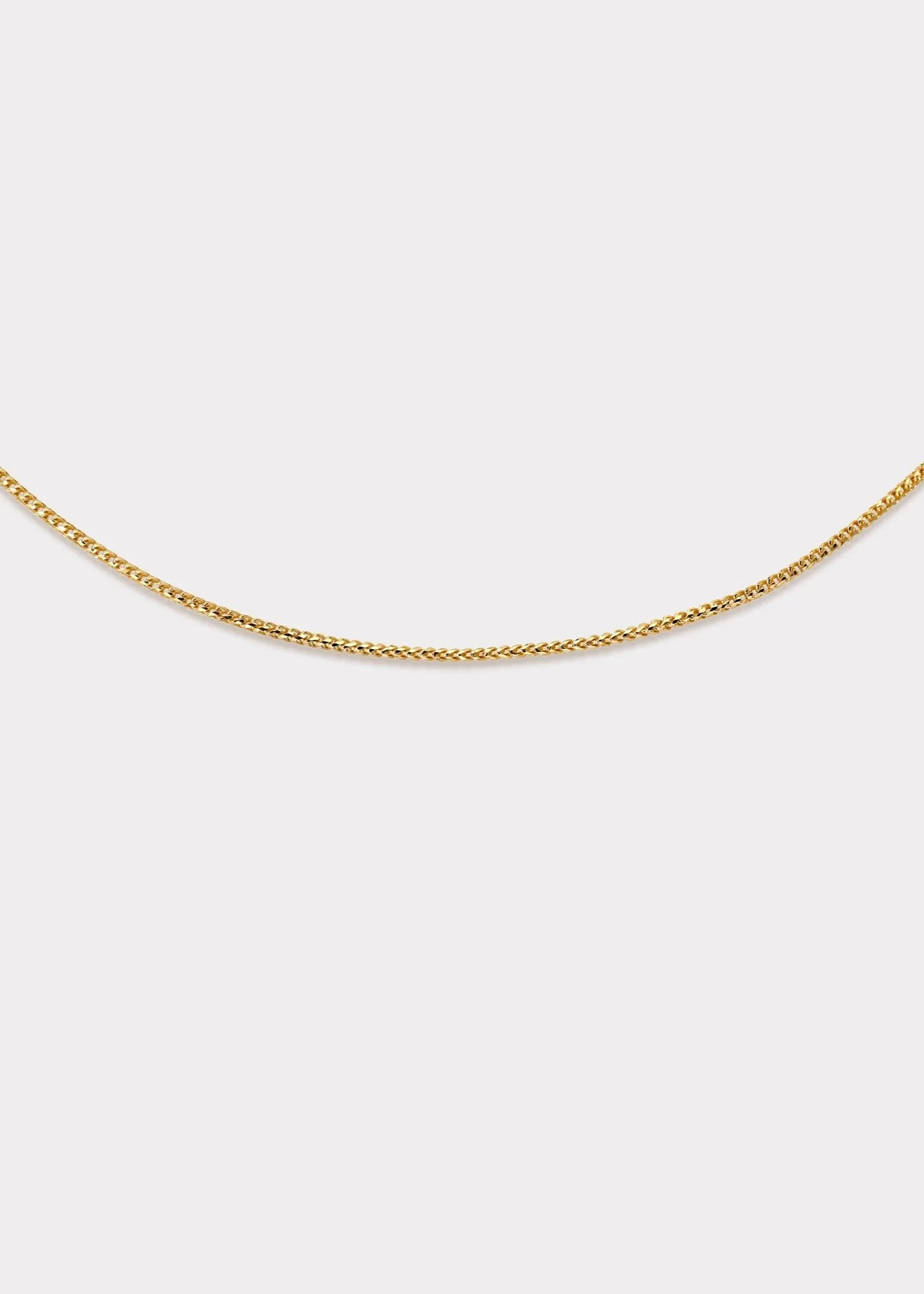 14k Gold Skinny Diamond Cut Franco Chain
