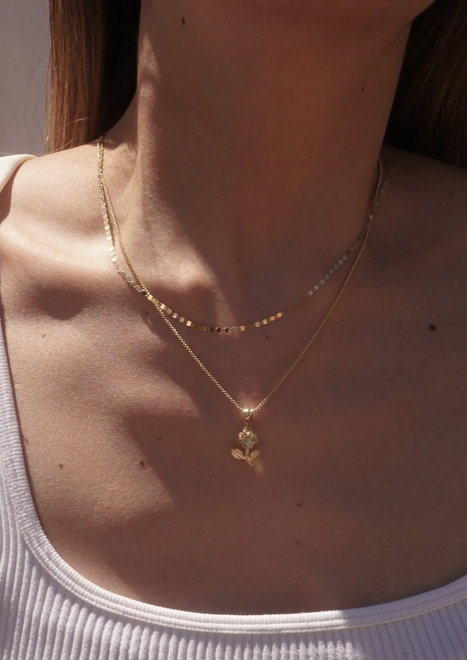 14k Gold Skinny Diamond Cut Franco Chain