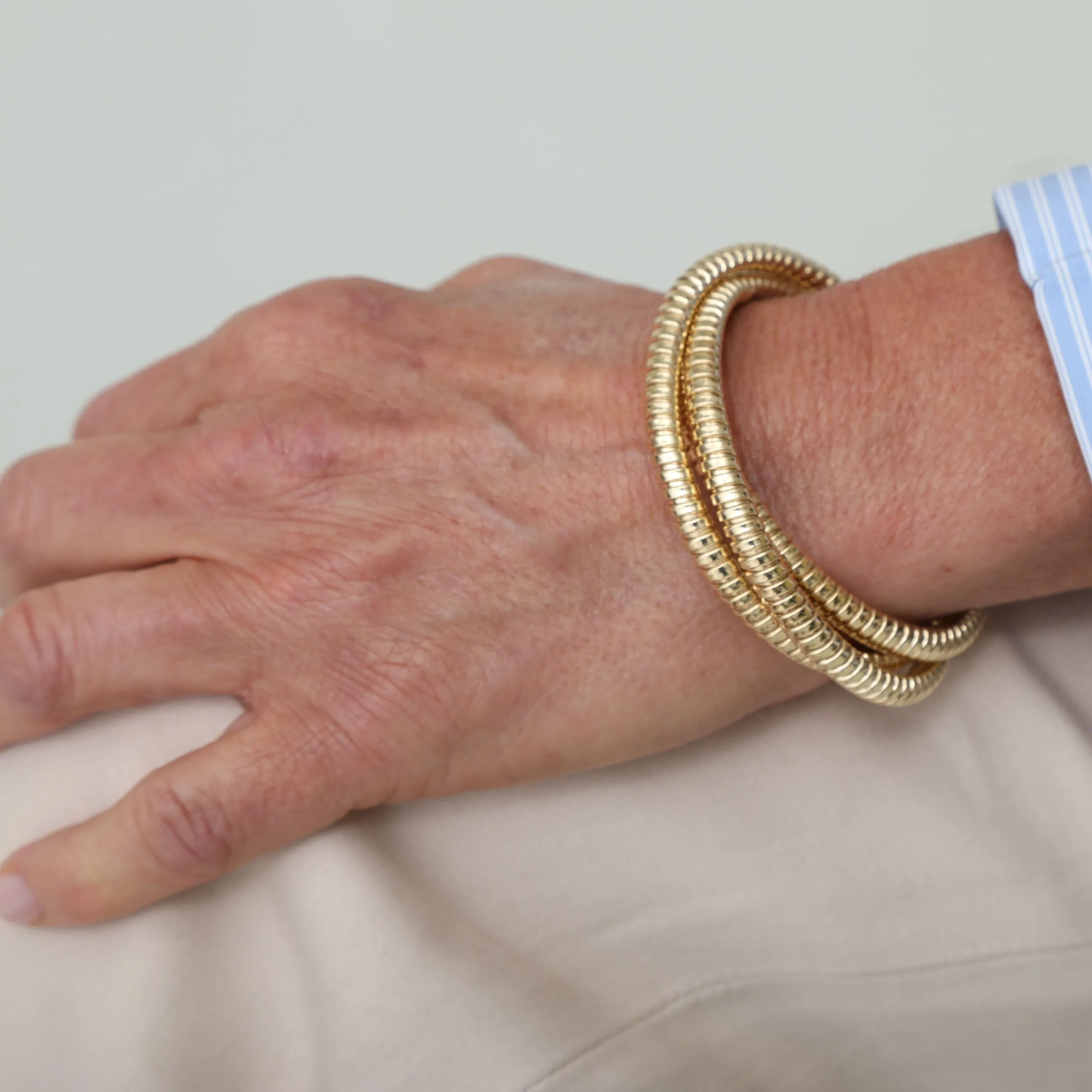 14K Gold Wrapped Tubogas Bangle