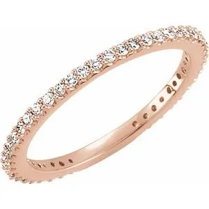 14K Rose 1/3 CTW Diamond Stackable Ring Size 6
