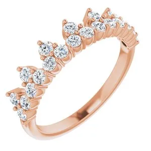 14K Rose 5/8 CTW Lab-Grown Diamond Stackable Ring