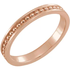 14k Rose Gold Stackable Ring, Size 7