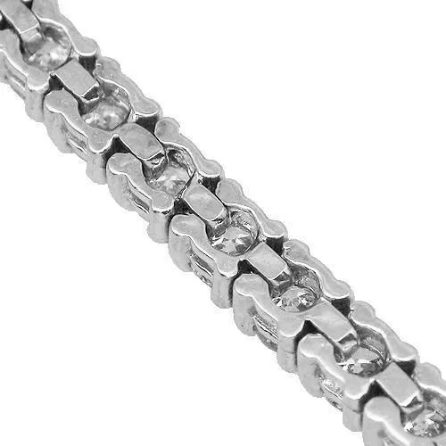 14k White Gold Diamond Tennis Chain 6.75 Ctw