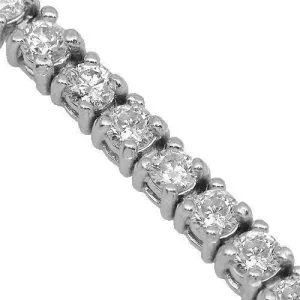 14k White Gold Diamond Tennis Chain 6.75 Ctw