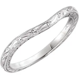 14K White Matching Band Size 6