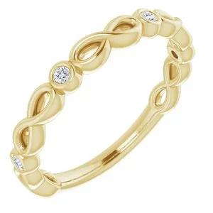 14K Yellow .06 CTW Diamond Anniversary Band