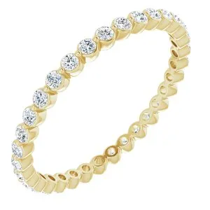 14K Yellow 3/8 CTW Diamond Eternity Band Size 5