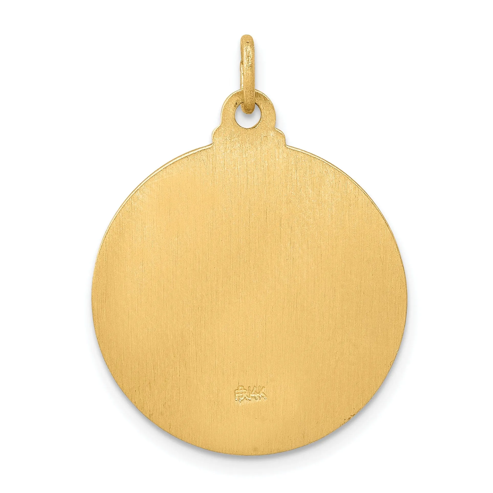 14k Yellow Gold Jesus Medal Pendant