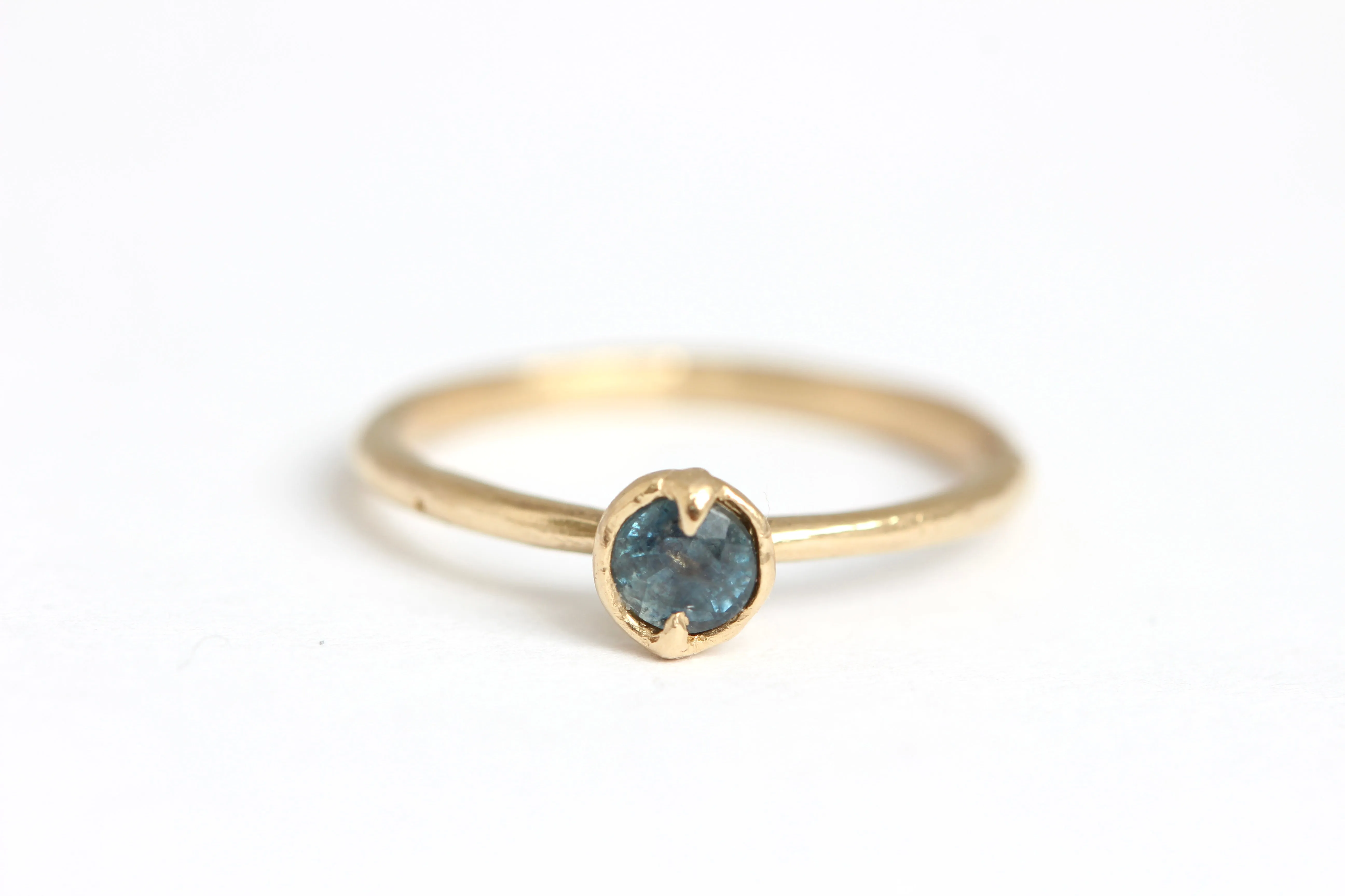 14k Yellow Gold with Blue Sapphire