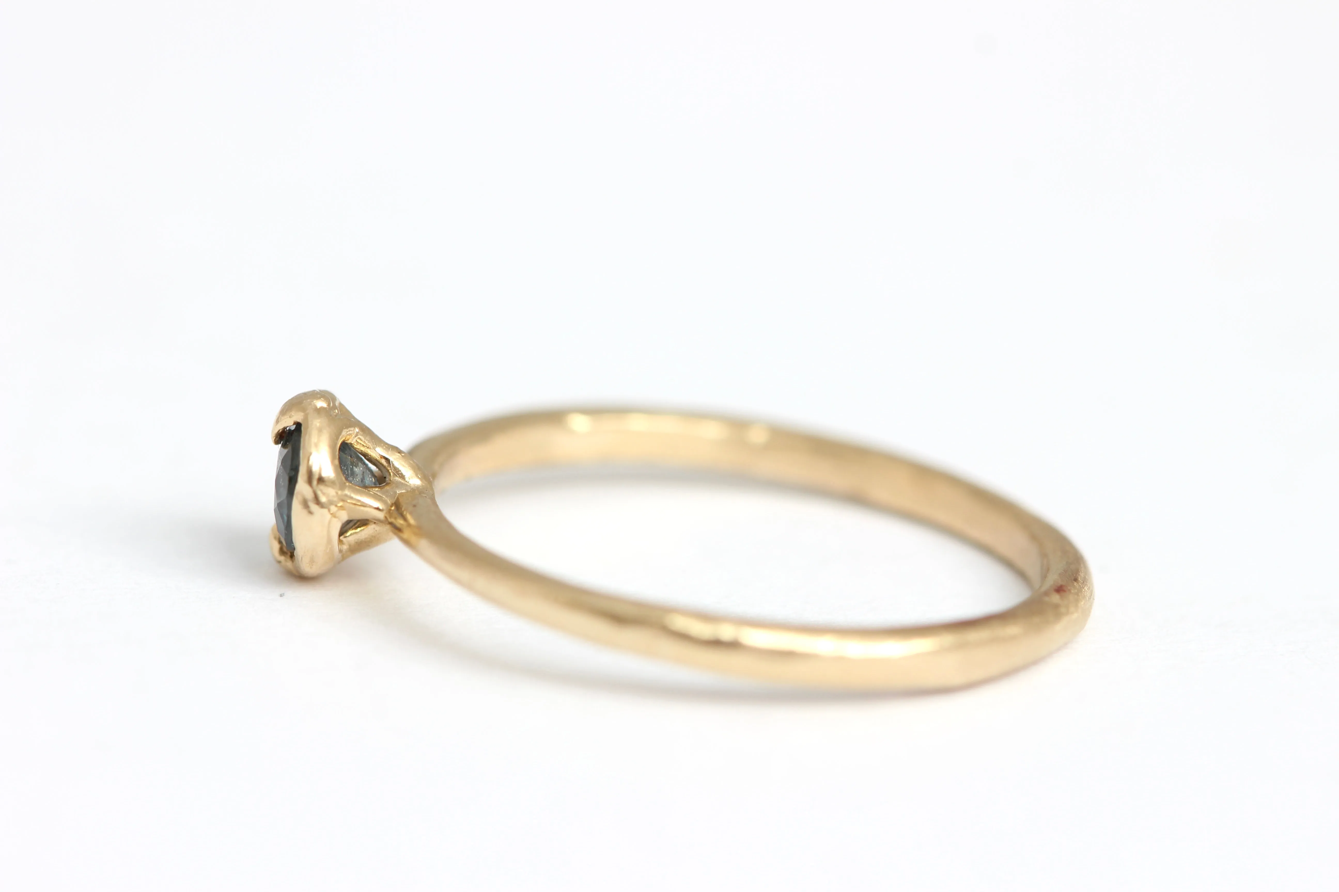 14k Yellow Gold with Blue Sapphire