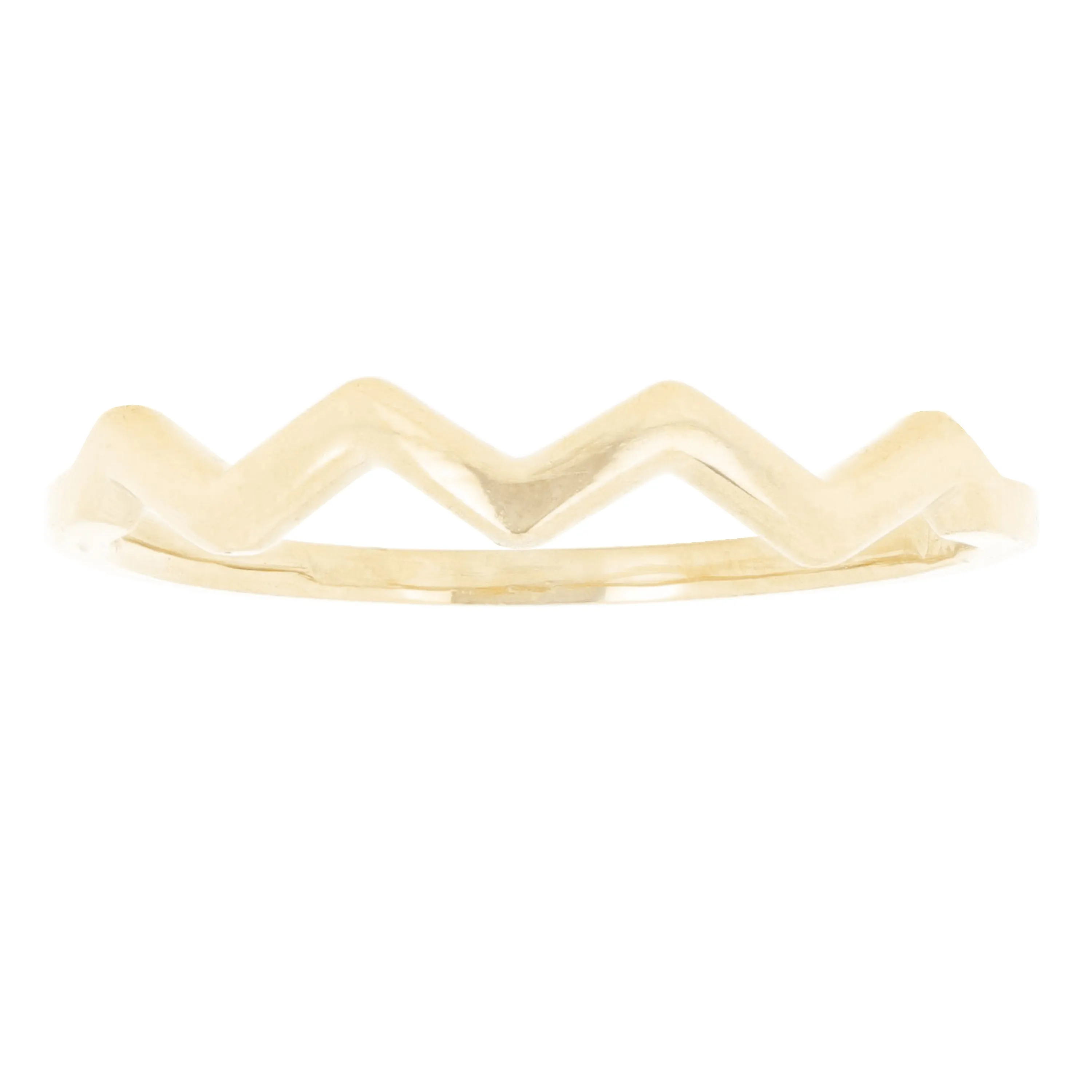 14k Yellow White or Rose Gold Stackable Wave Ring Size 6.75