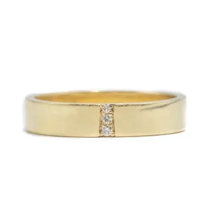 14ky .20ctw Pavé Diamond Bar Band