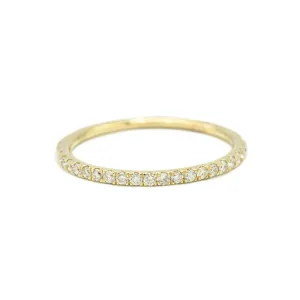 14ky .25ctw Pavé Diamond Wedding Band