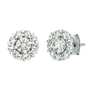 1.50 Carat Natural Diamond Stud Jacket Earrings G-H SI 14K White Gold
