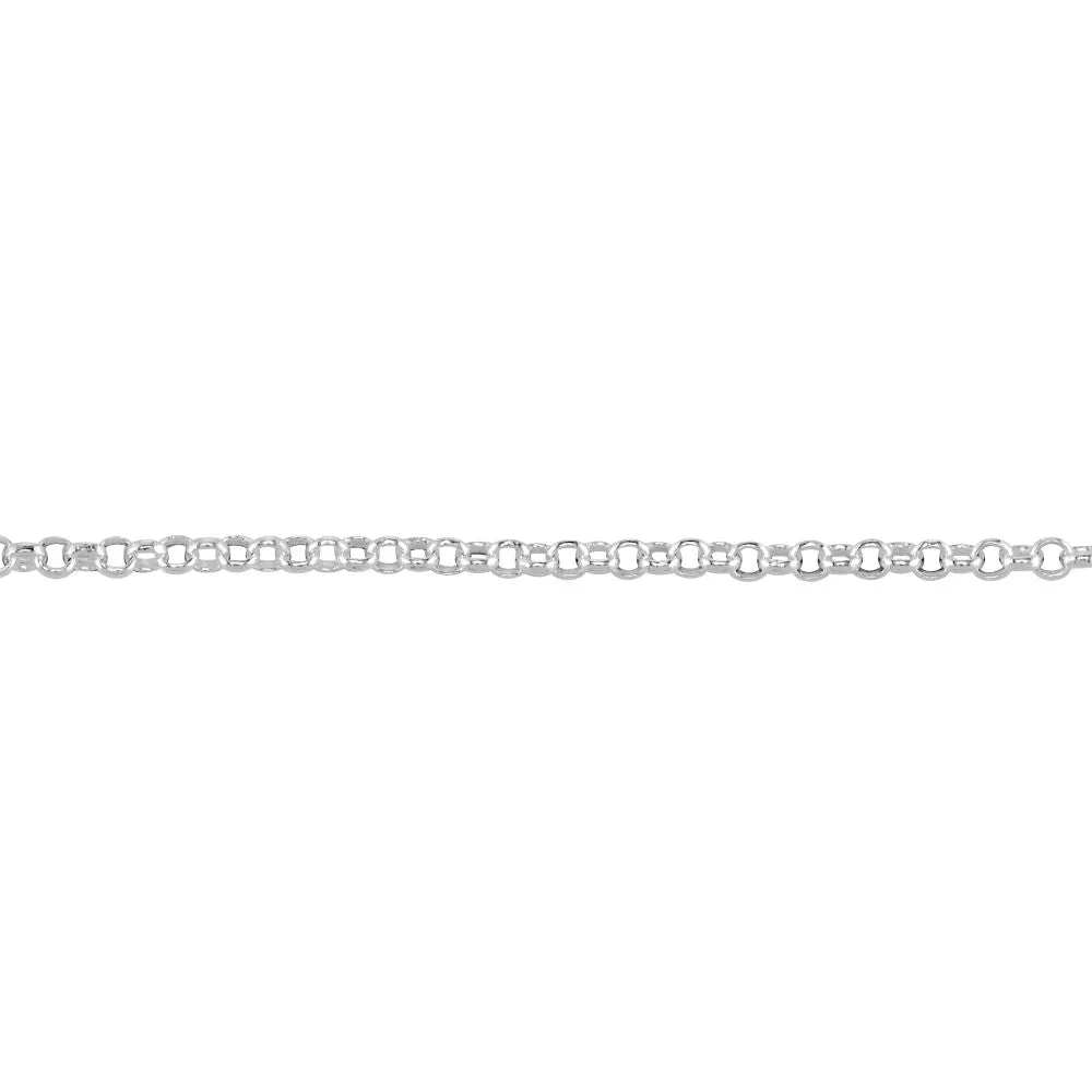 1.5mm Sterling Silver Adjustable Rolo Chain