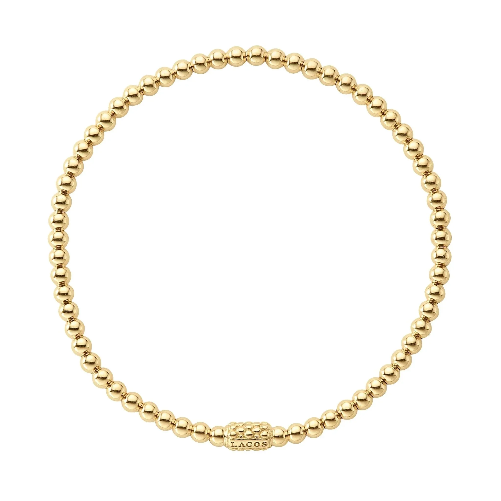 18K Gold Bead Bracelet | 3mm