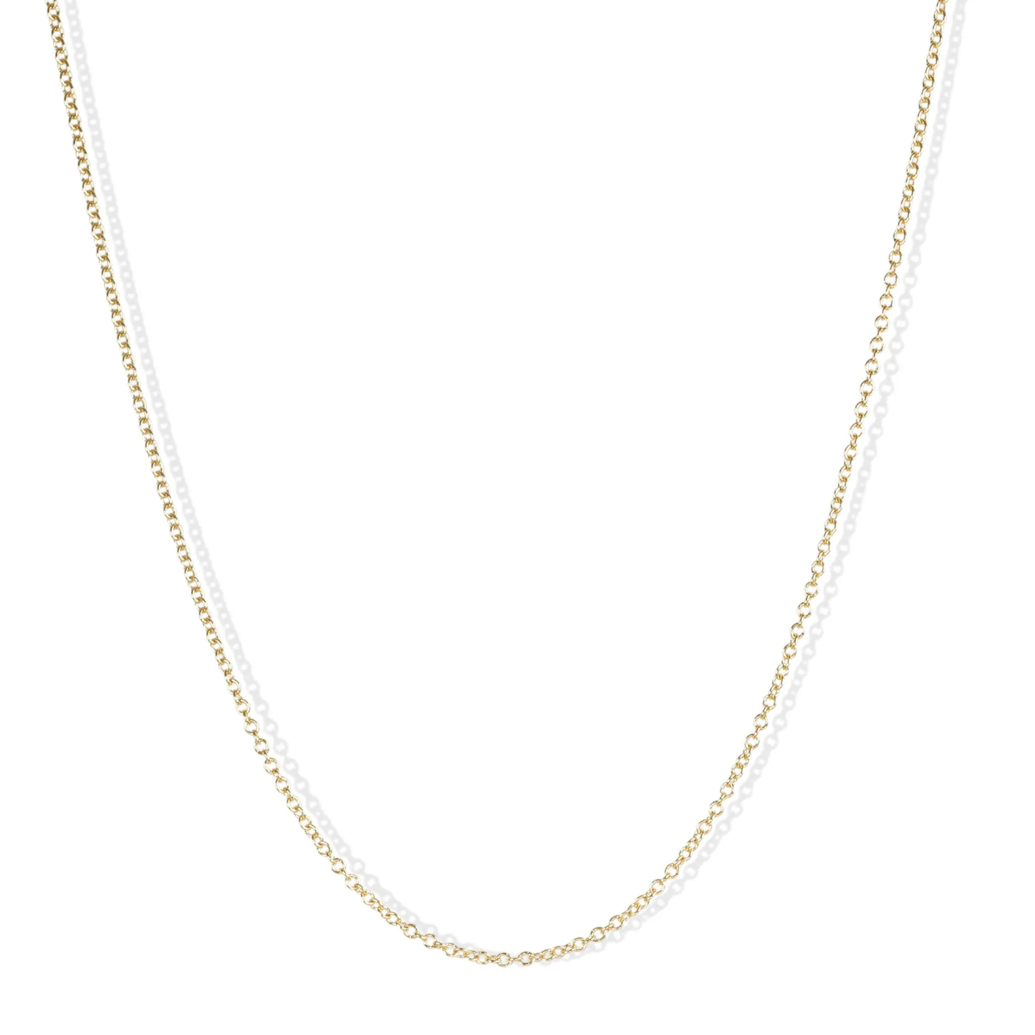 18K Gold Cable Link Chain in 16"
