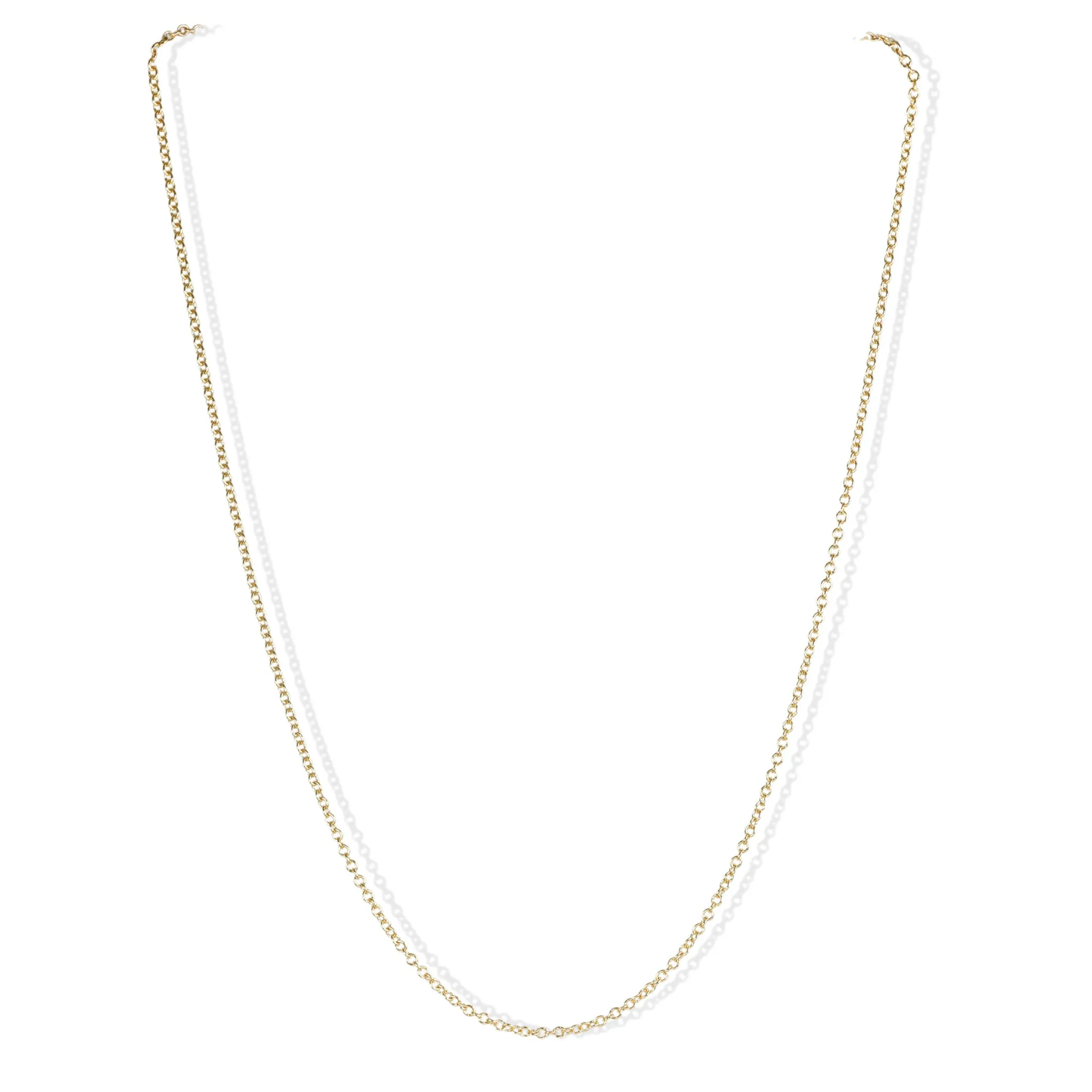 18K Gold Cable Link Chain in 16"