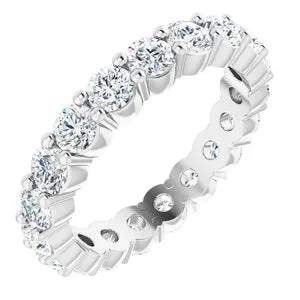 18K White 1 7/8 CTW Diamond Eternity Band Size 7