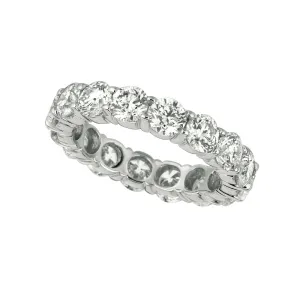 4.80 Carat Natural Diamond Eternity Band Ring G SI 18K White Gold - 16 stones
