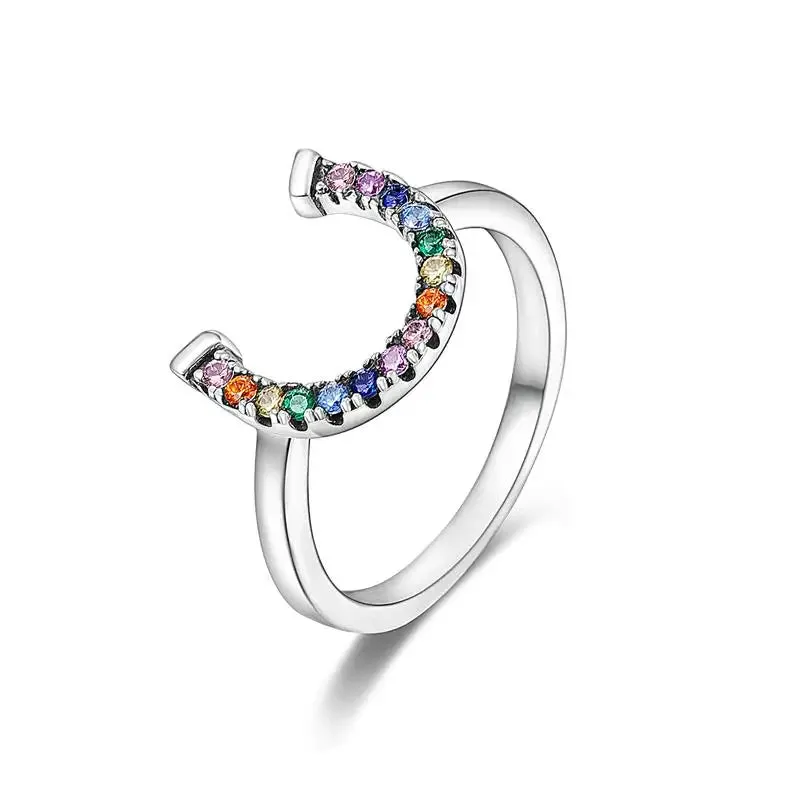 925 Silver Stackable Heart Daisy Flower Ring for Women
