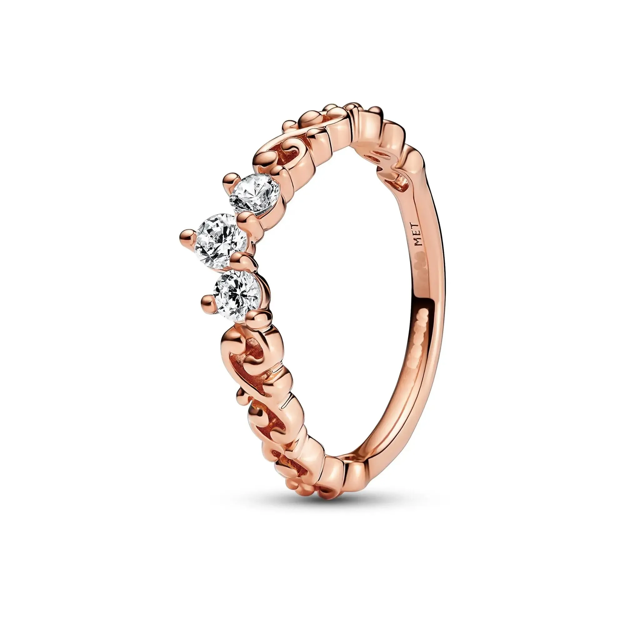 925 Silver Stackable Heart Daisy Flower Ring for Women