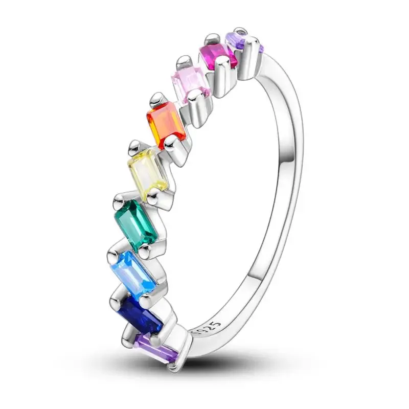 925 Silver Stackable Heart Daisy Flower Ring for Women