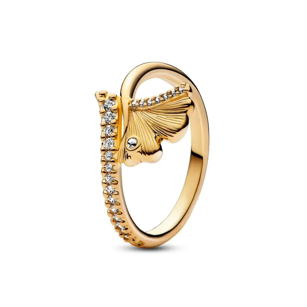 925 Silver Stackable Heart Daisy Flower Ring for Women