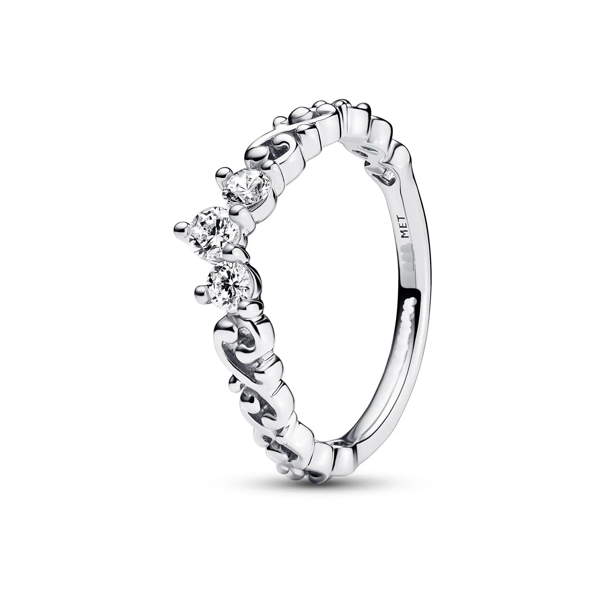 925 Silver Stackable Heart Daisy Flower Ring for Women