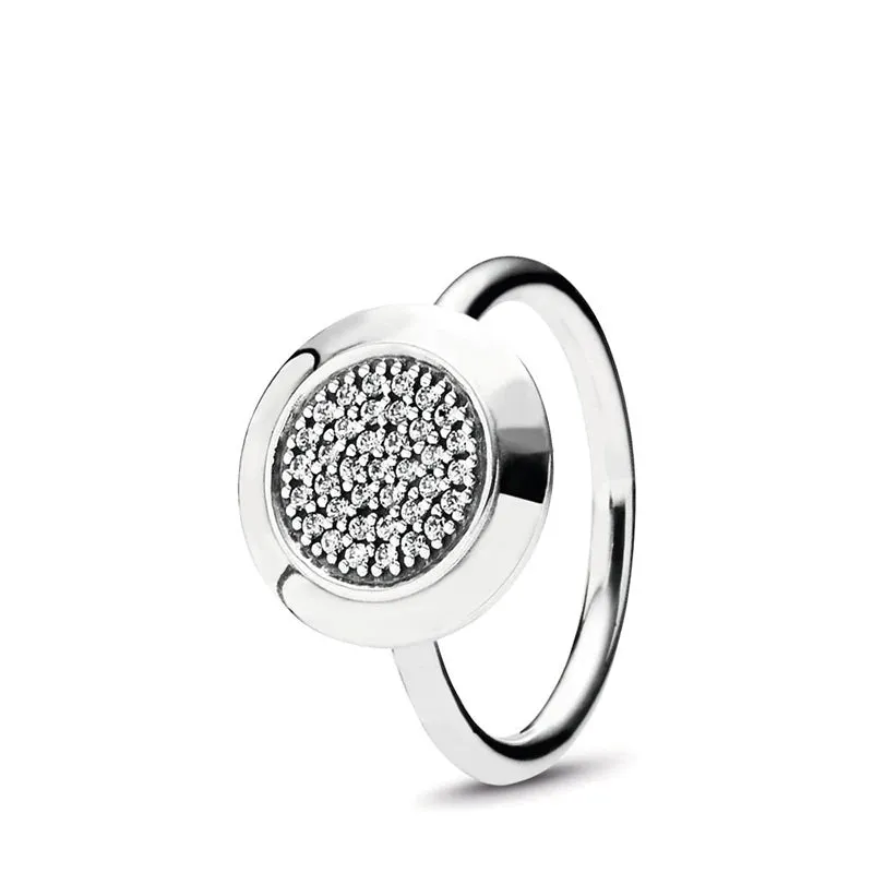 925 Silver Stackable Heart Daisy Flower Ring for Women