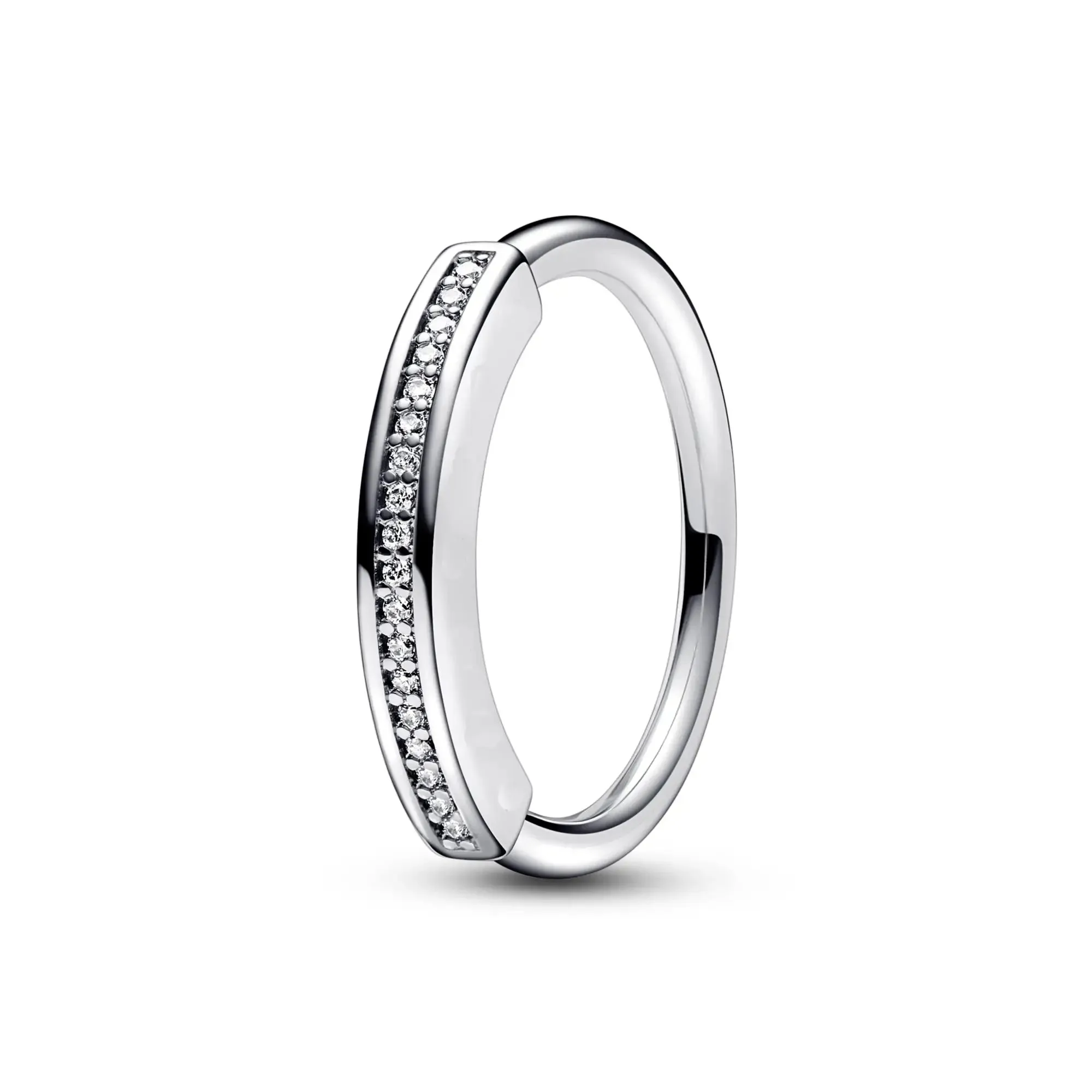 925 Silver Stackable Heart Daisy Flower Ring for Women