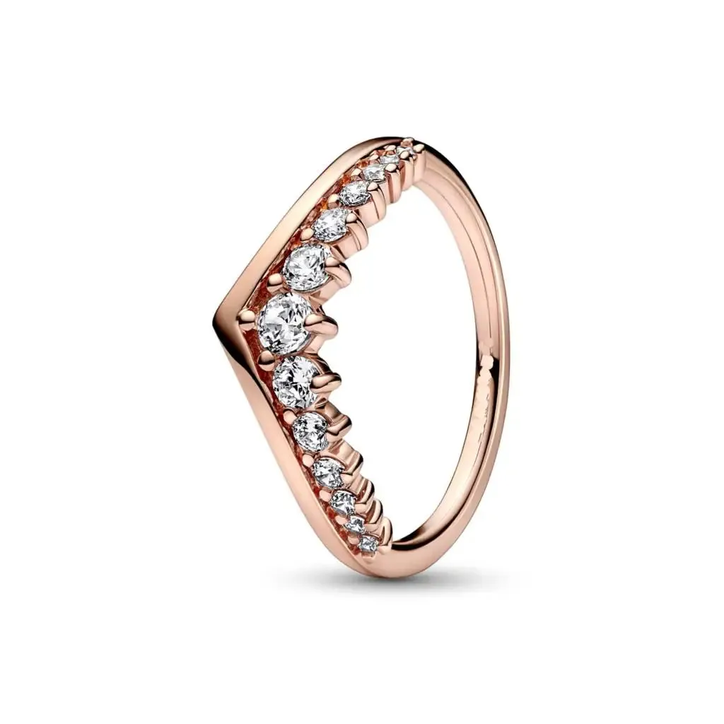 925 Silver Stackable Heart Daisy Flower Ring for Women