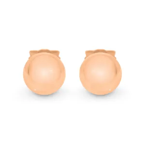 9ct Rose Gold 7mm Ball Stud Earrings GEAR006