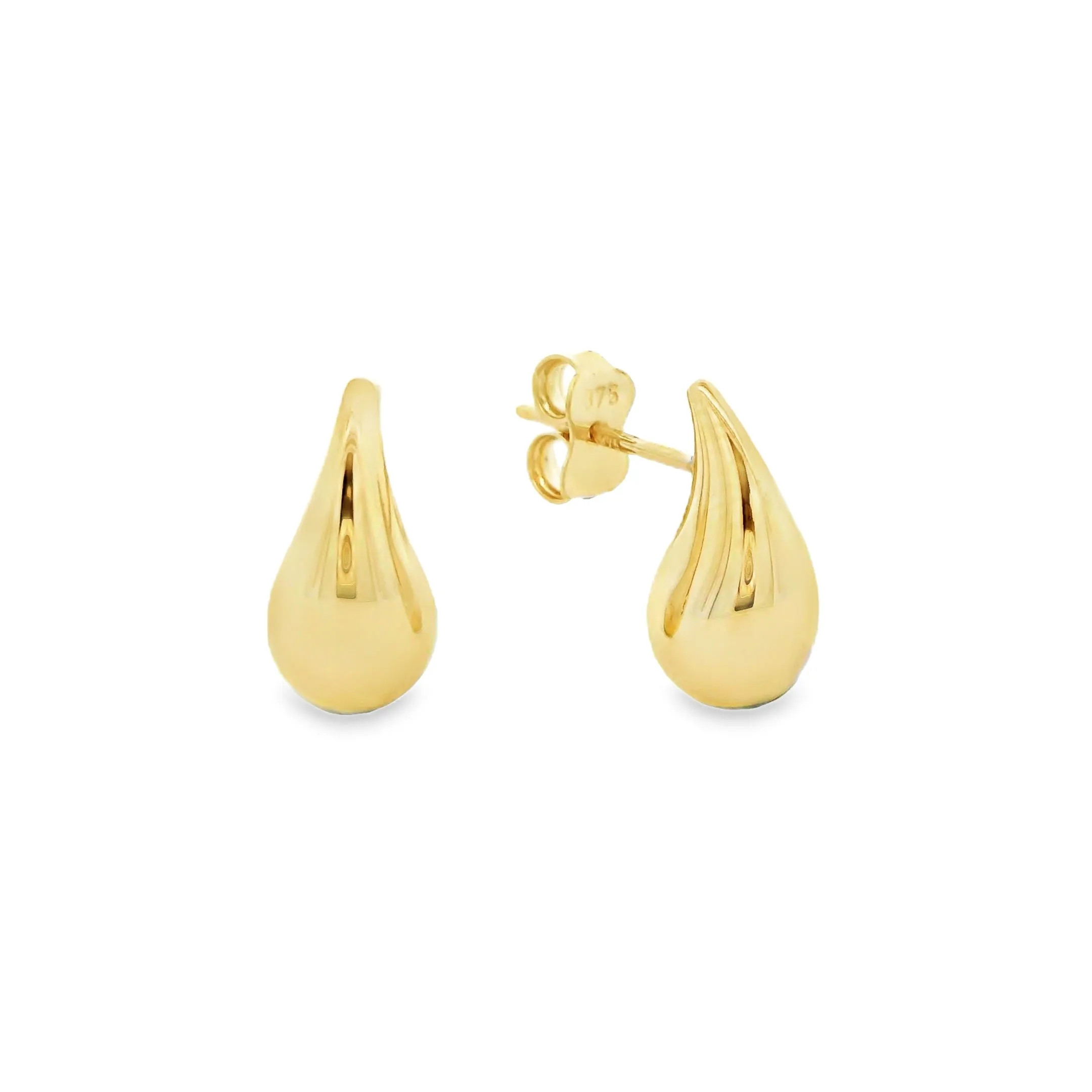 9ct Yellow Gold Small Tear Drop Stud Earrings GEAR314