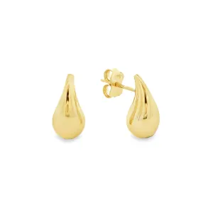 9ct Yellow Gold Small Tear Drop Stud Earrings GEAR314